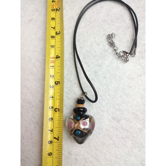 Heart Shaped Glass Potion Bottle Necklace - Picture 8 of 9